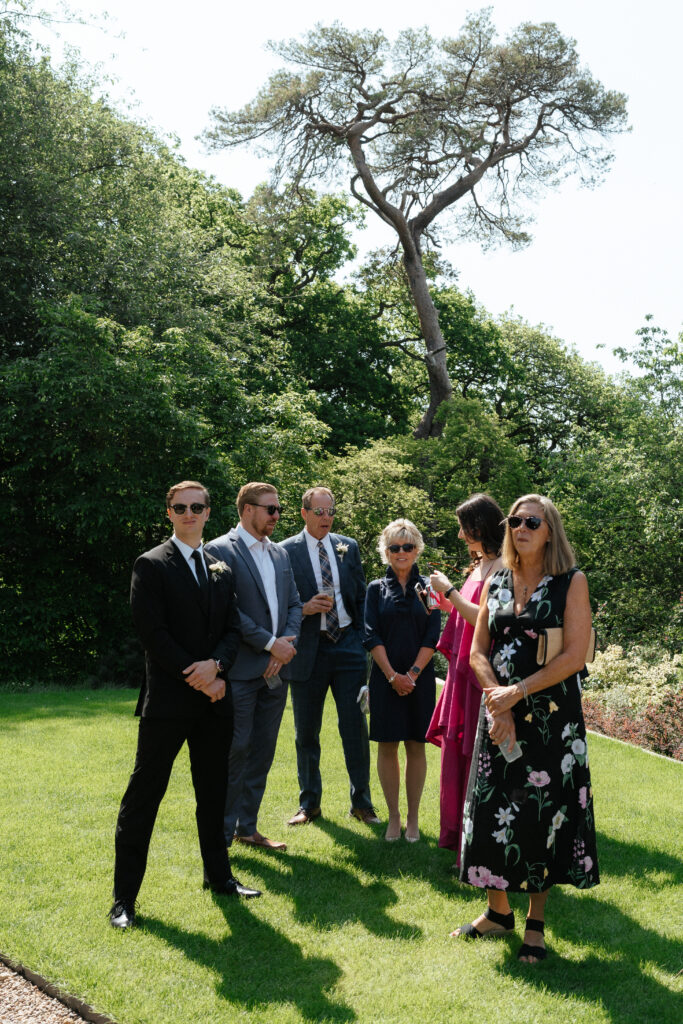 outdoor wedding ceremony at kiftsgate court gardens by cotswolds wedding photographer