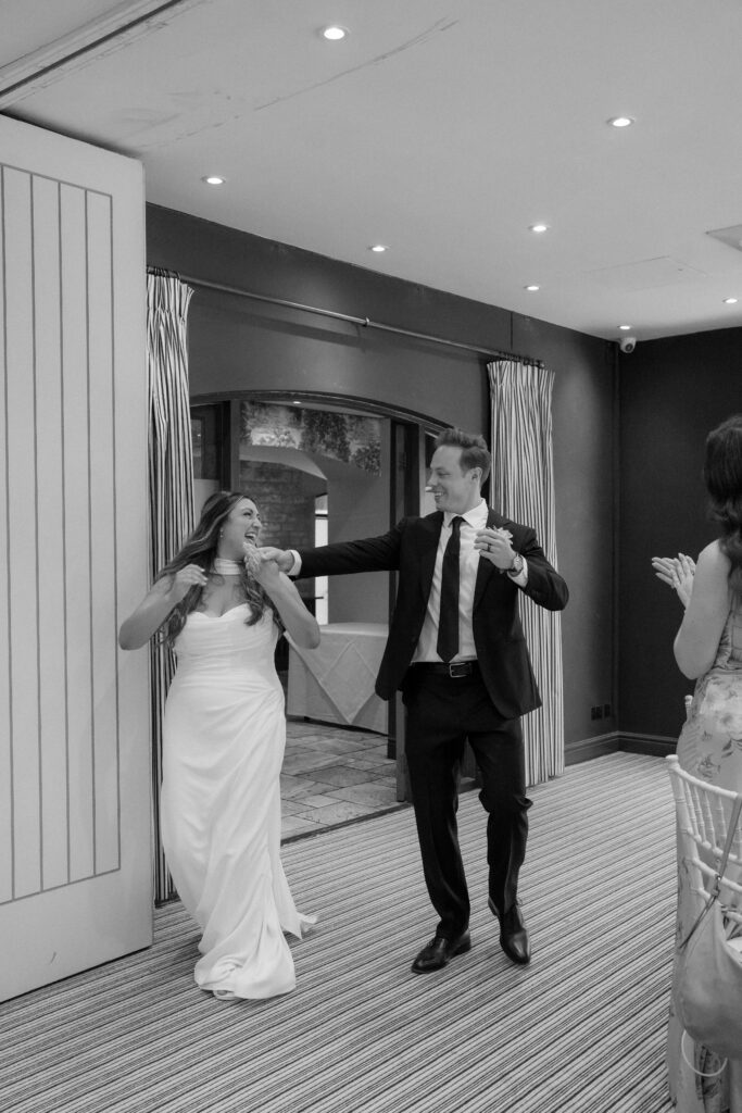 cocktail hour for wedding at manor house hotel by cotswolds wedding photographer