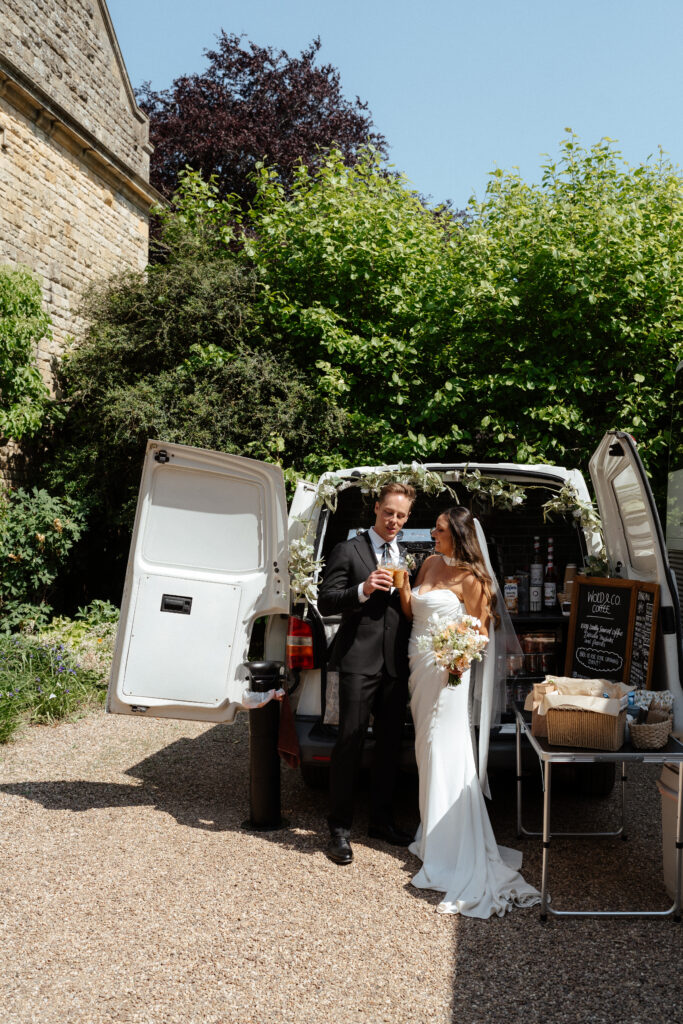 cocktail hour for wedding at manor house hotel by cotswolds wedding photographer