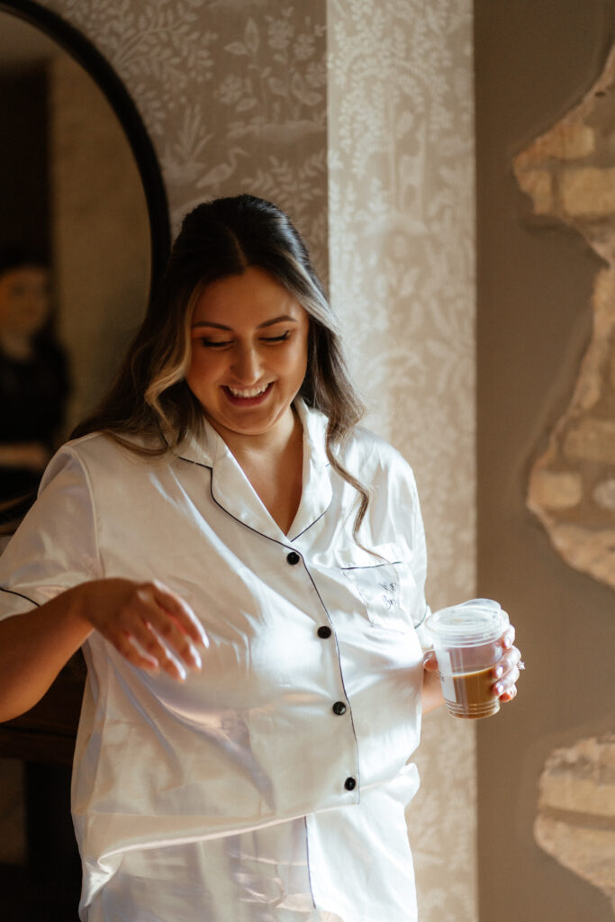 bridal prep at the manor house hotel by cotswolds wedding photographer