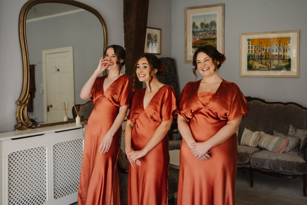 bridal prep at brinsop court for autumn wedding by hereford wedding photographer