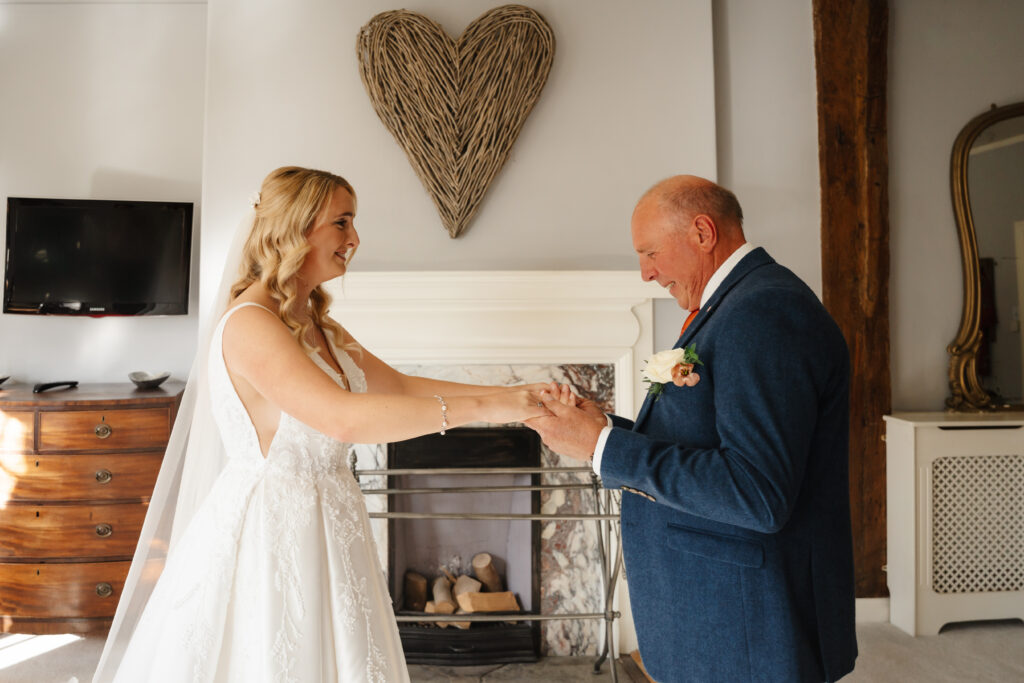 bridal prep at brinsop court for autumn wedding by hereford wedding photographer