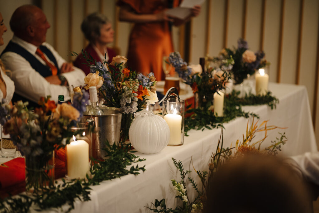 evening reception at brinsop court for autumn wedding by hereford wedding photographer