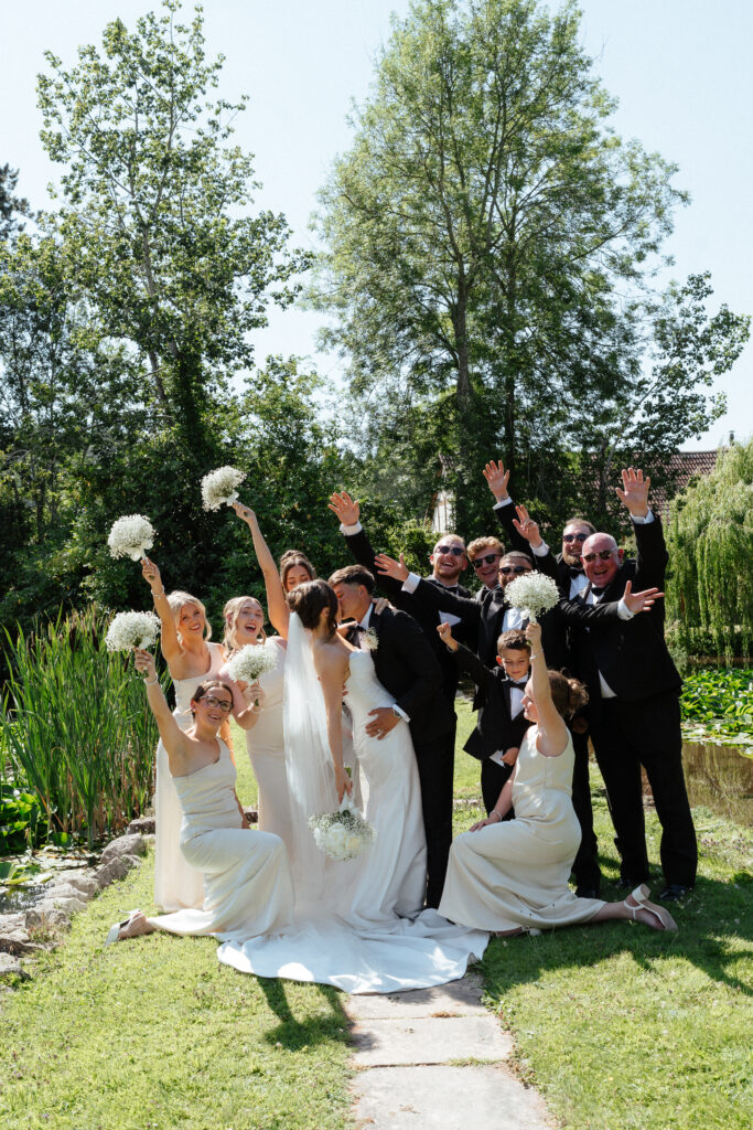 cocktail hour at brinsop court by wedding photographer
