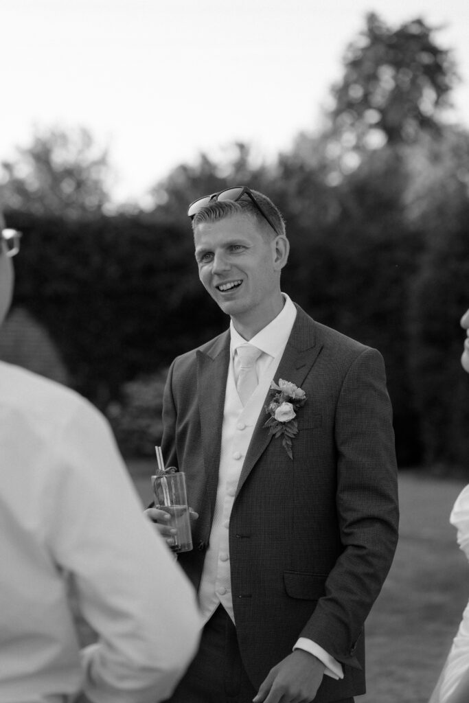Davenport House wedding photos taken by Cotswolds wedding photographer at golden hour for couple portraits