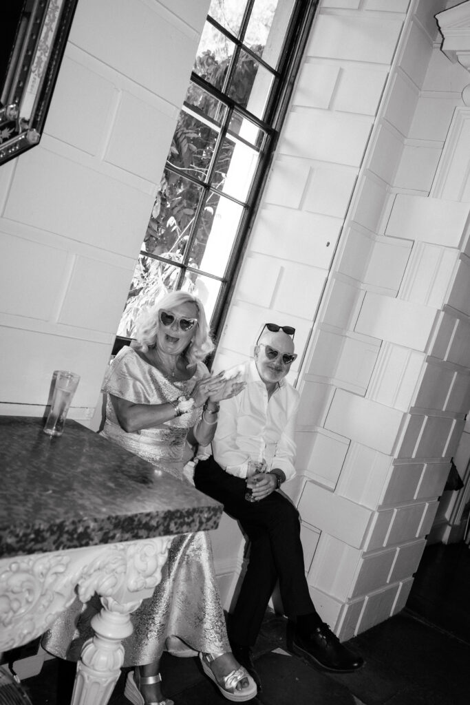 Davenport House wedding photos taken by Cotswolds wedding photographer at evening dancefloor for first dance