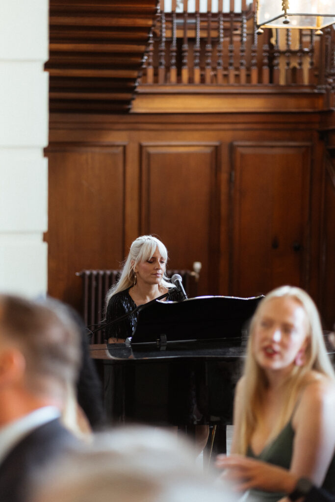 Davenport House wedding photos taken by Cotswolds wedding photographer at ceremony in the grand hall