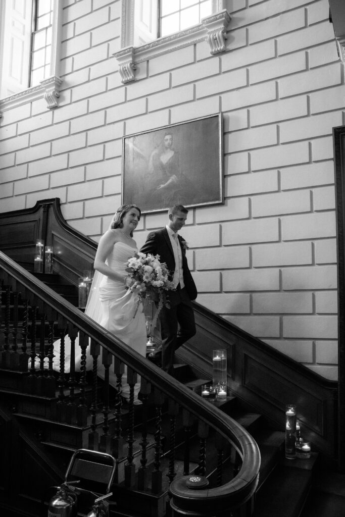 Davenport House wedding photos taken by Cotswolds wedding photographer at confetti photo moment