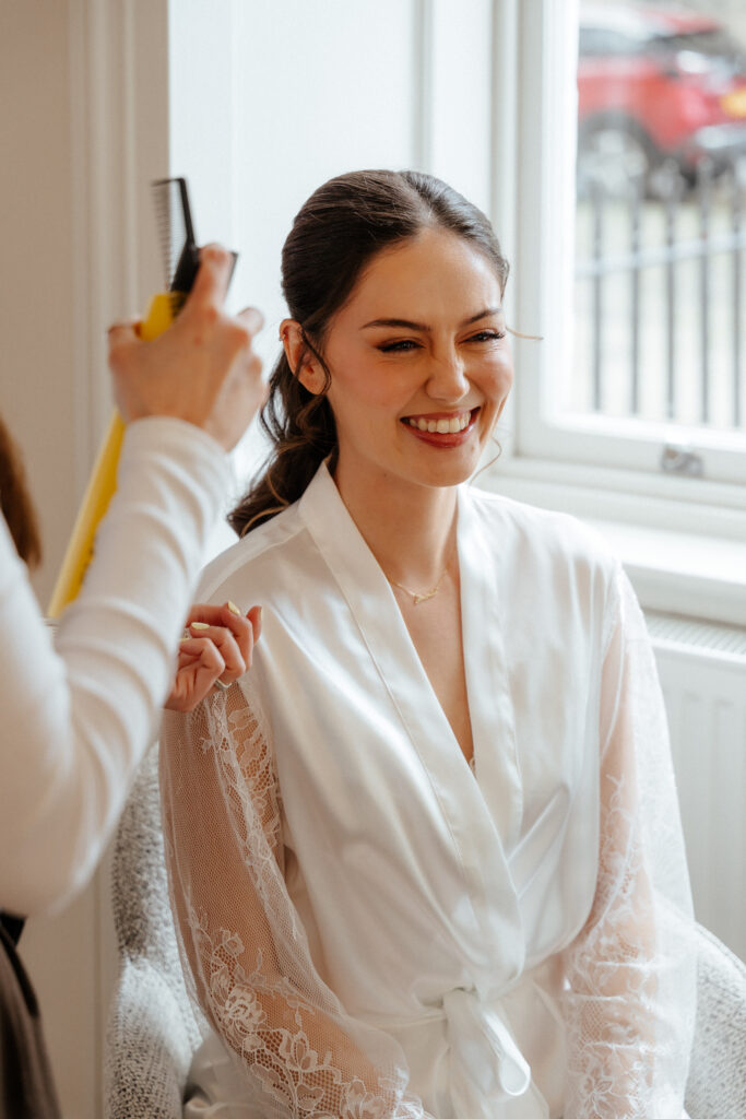 bridal prep for bath wedding photographed by Cotswolds wedding photographer