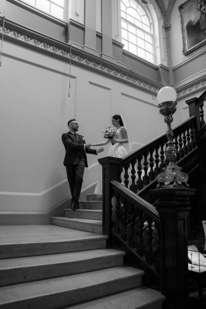 guildhall ceremony in council chamber for bath wedding photographed by Cotswolds wedding photographer