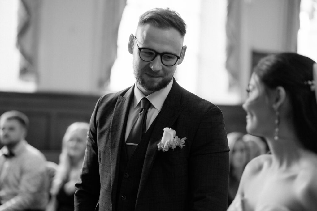 guildhall ceremony in council chamber for bath wedding photographed by Cotswolds wedding photographer