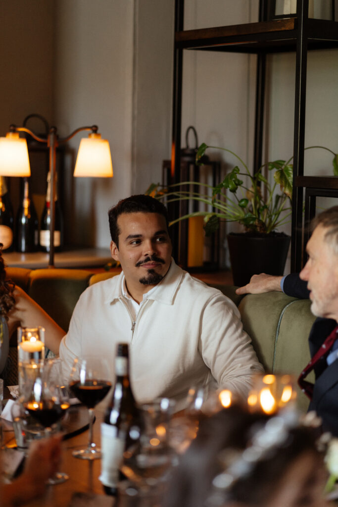 wedding reception at Browns restaurant for bath wedding photographed by Cotswolds wedding photographer